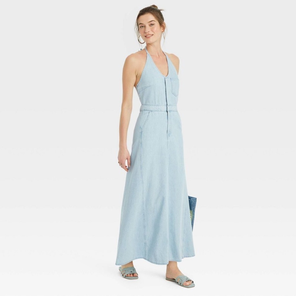 Universal Thread Light Blue Halter Dress